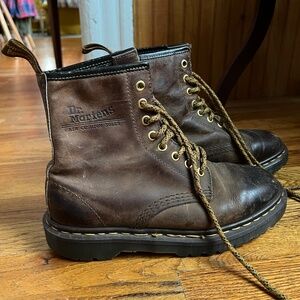 Brown Dr. Martens 1460 Boots Made in England size 5